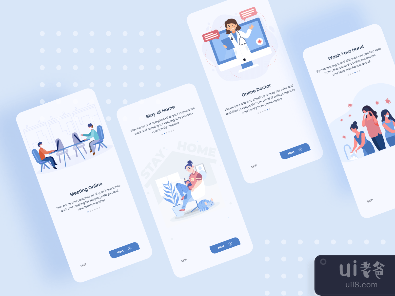 Onboarding Screen for COVID-19 App for Figma and Adobe XD No 3
