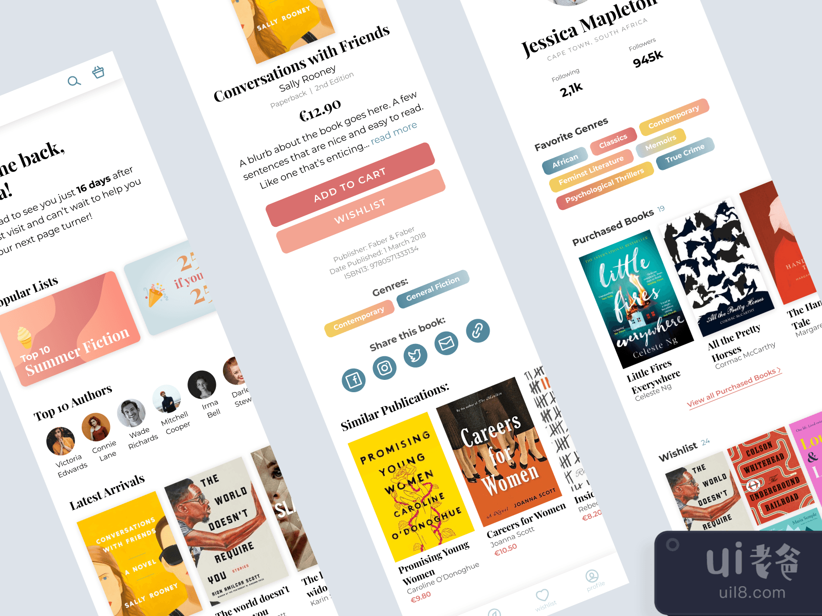 Online Bookstore App for Figma and Adobe XD No 2