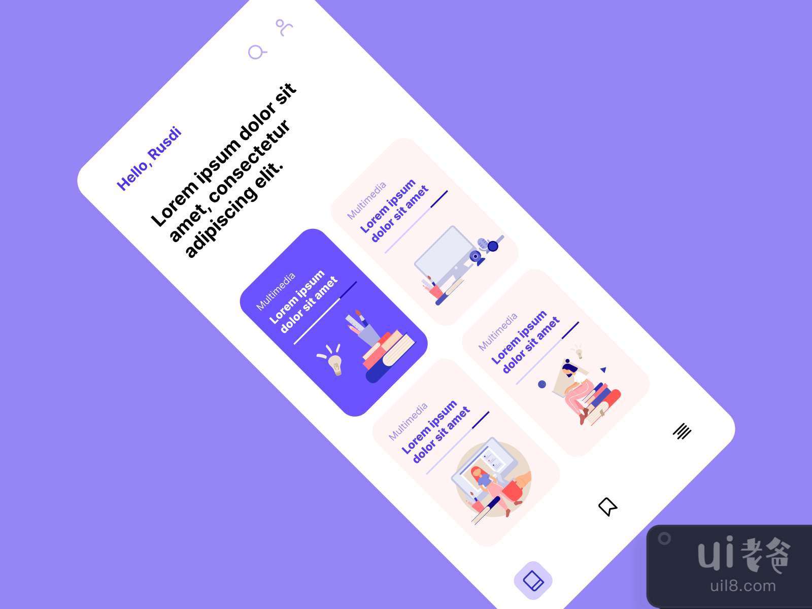 Online Learning App for Figma and Adobe XD No 2