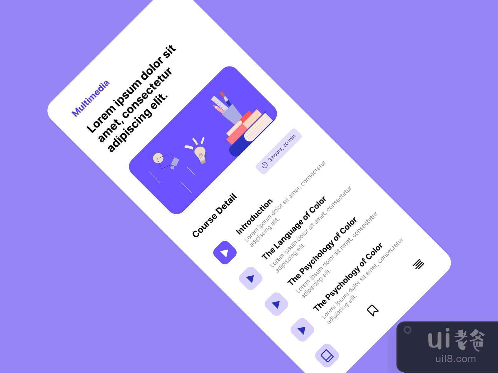 Online Learning App for Figma and Adobe XD No 3