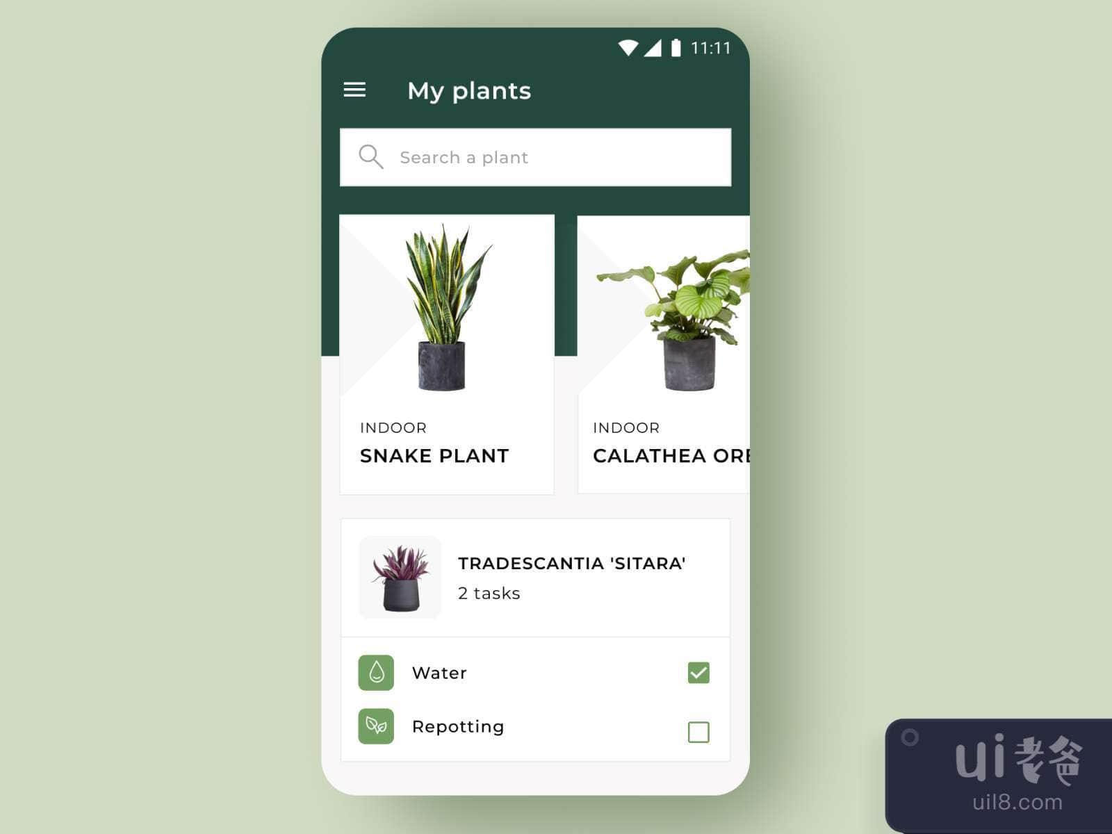 Plants Android App for Figma and Adobe XD No 2