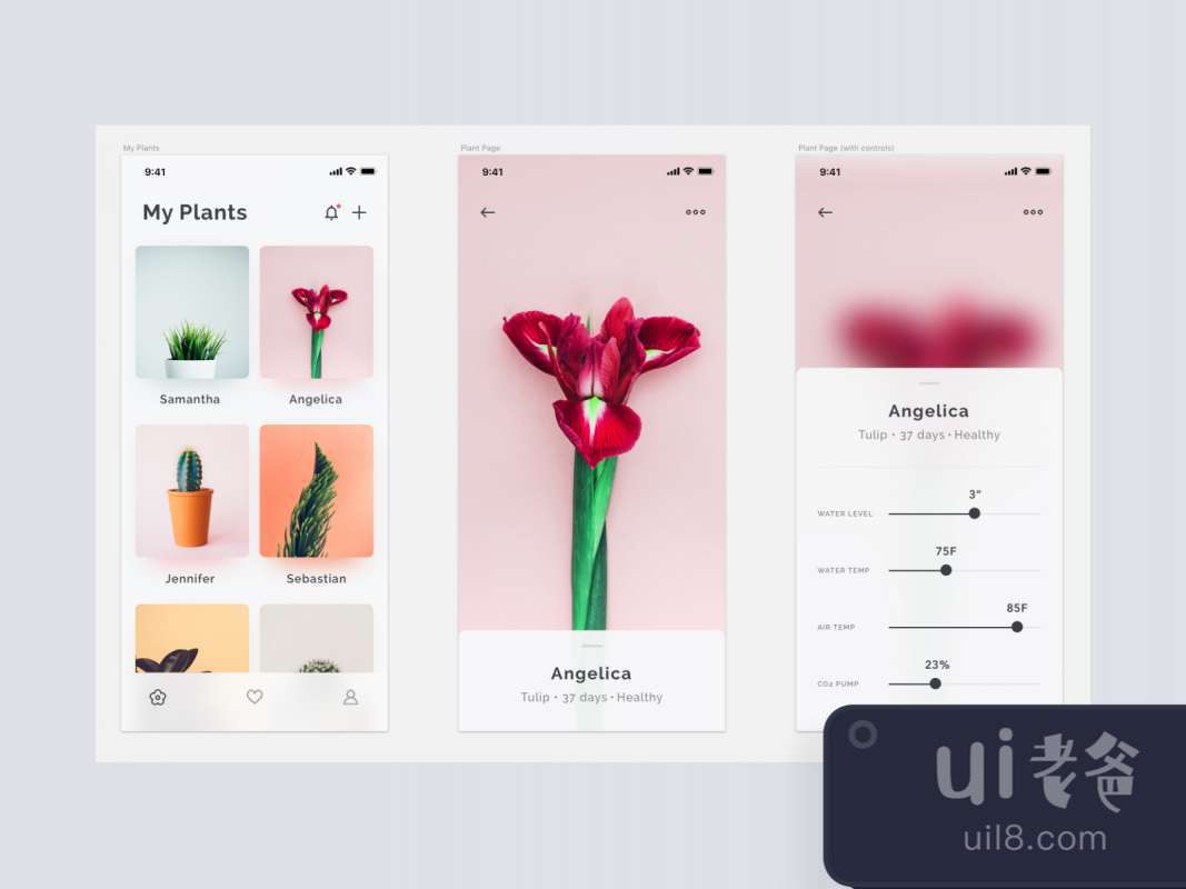Plants App Concept for Figma and Adobe XD No 1
