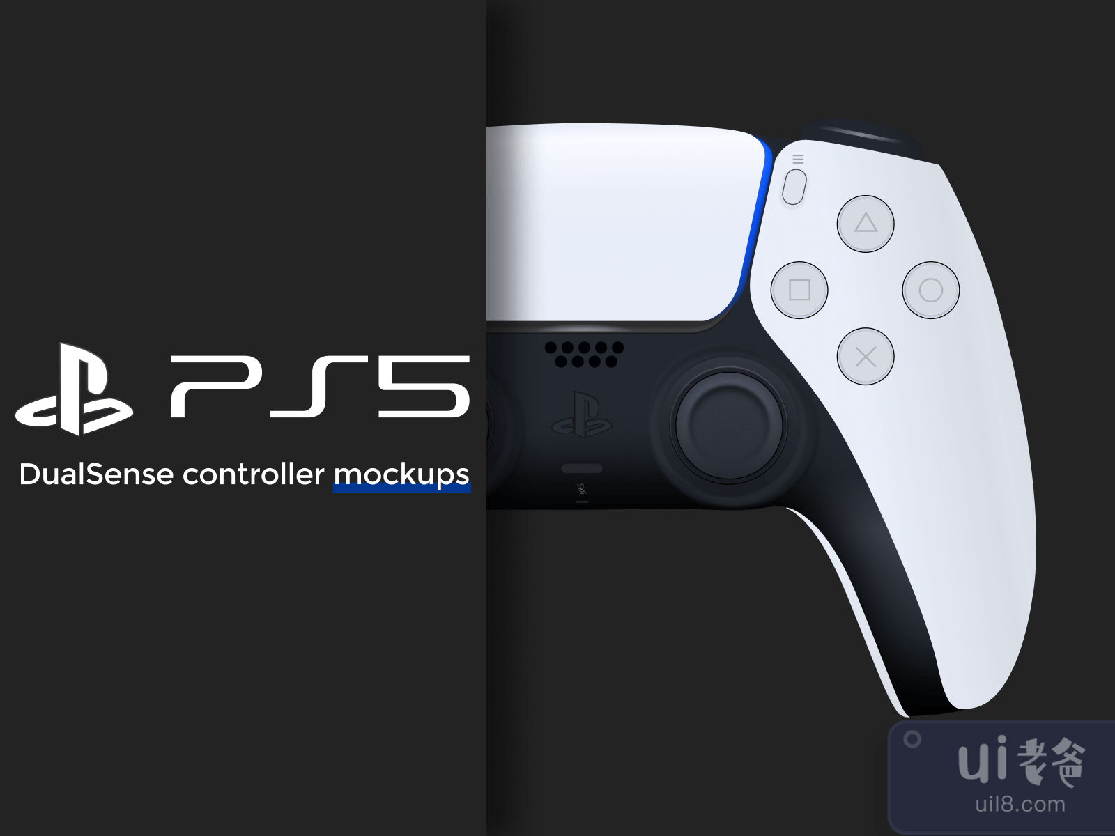 PlayStation 5 Controller Mockup for Figma and Adobe XD No 2