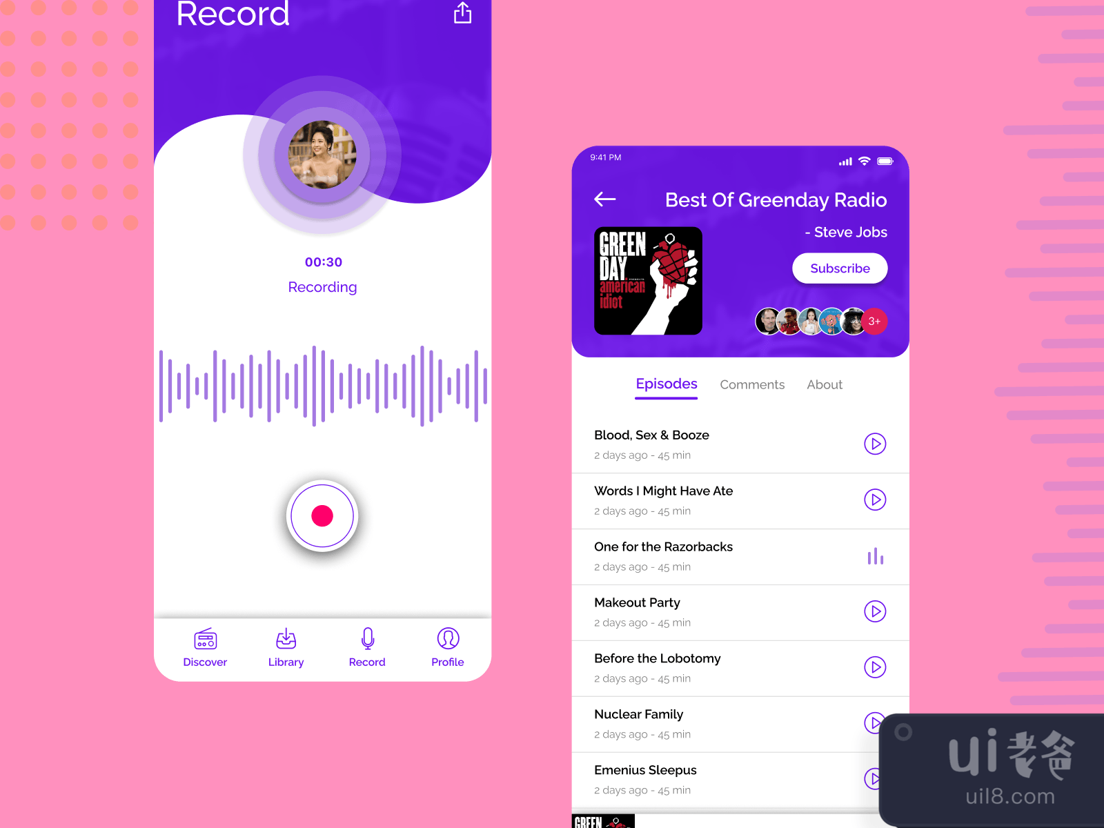Podcast Redesign for Figma and Adobe XD No 2