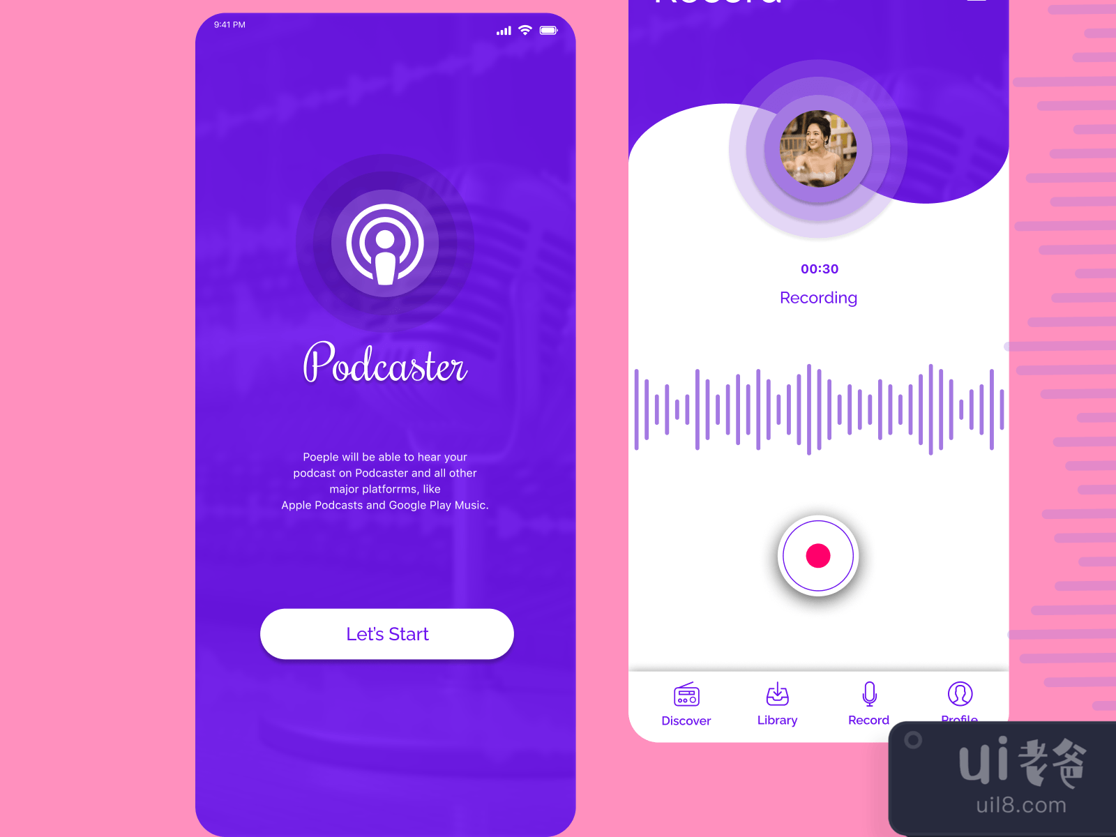 Podcast Redesign for Figma and Adobe XD No 3