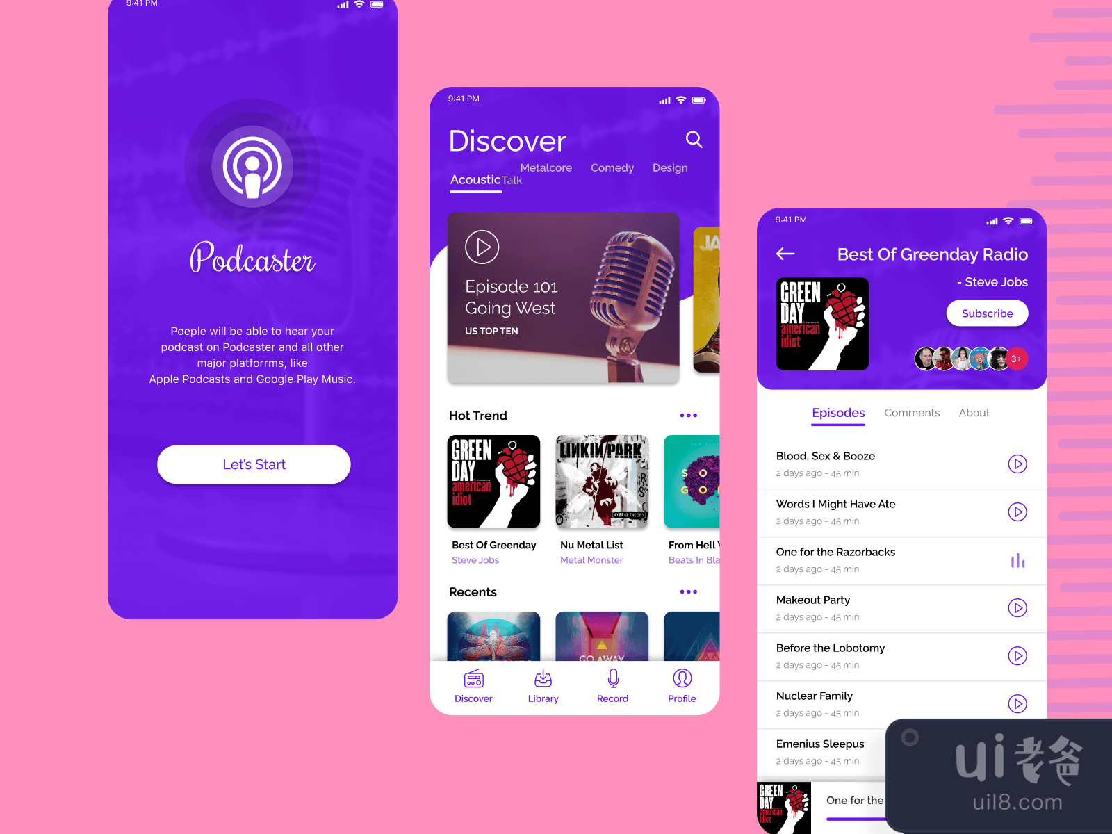 Podcast Redesign for Figma and Adobe XD No 4