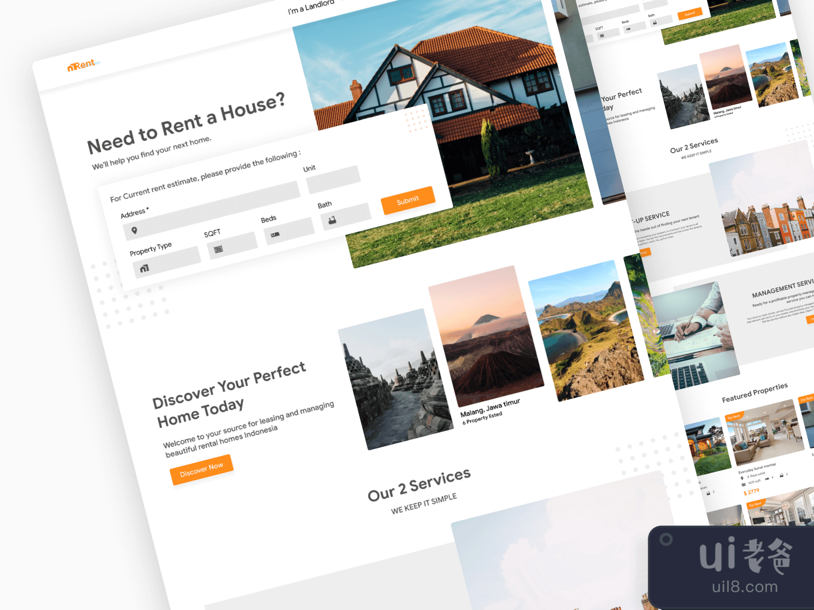 Real Estate Page for Figma and Adobe XD No 3