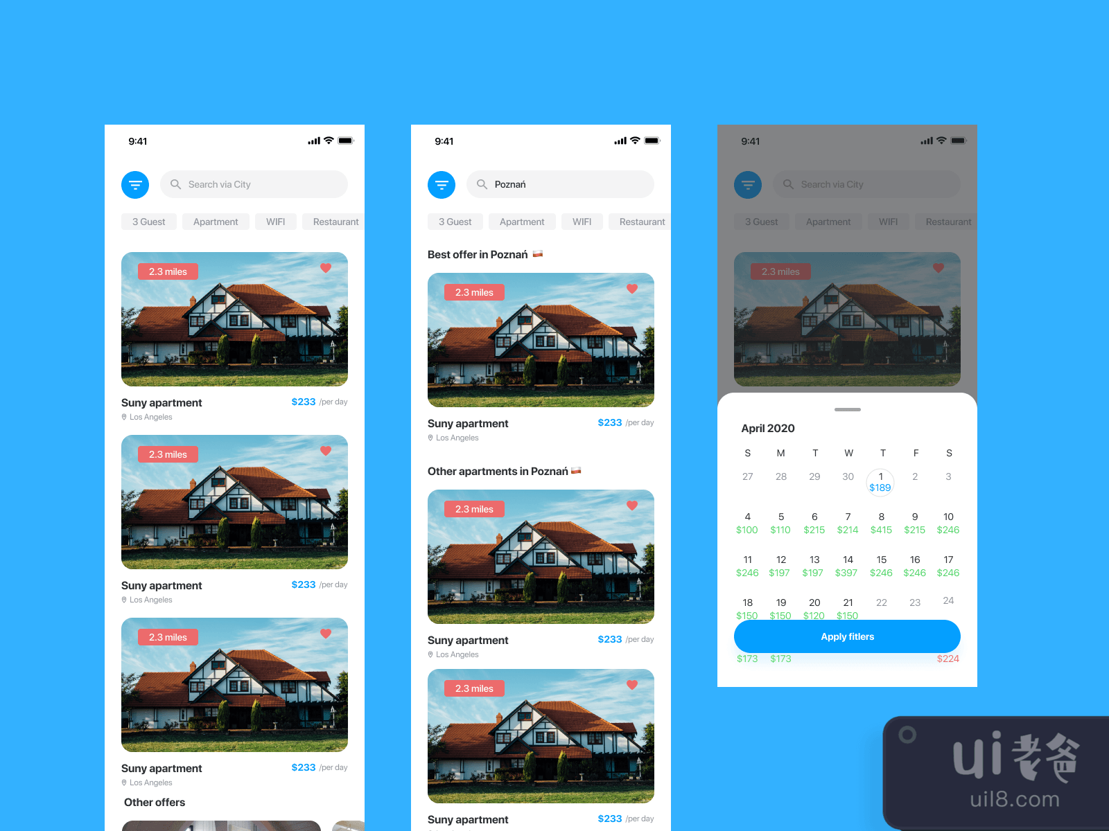 Real Estate UI Kit iOS for Figma and Adobe XD No 3