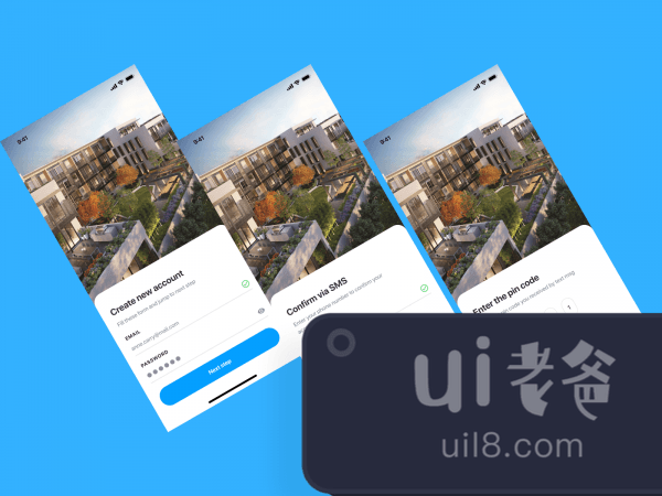 Real Estate UI Kit iOS for Figma and Adobe XD No 1