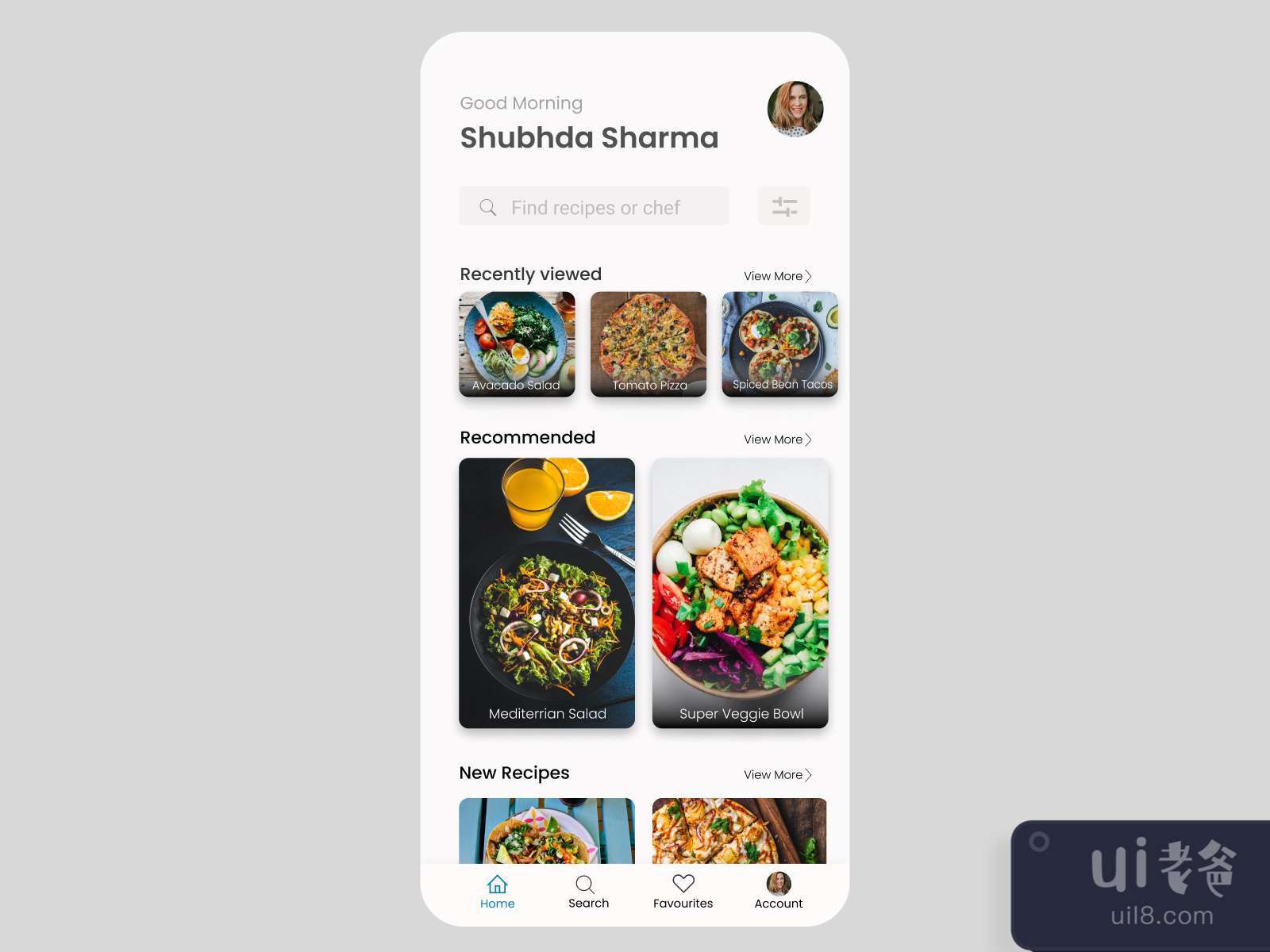 Recipes- Cooking App for Figma and Adobe XD No 4