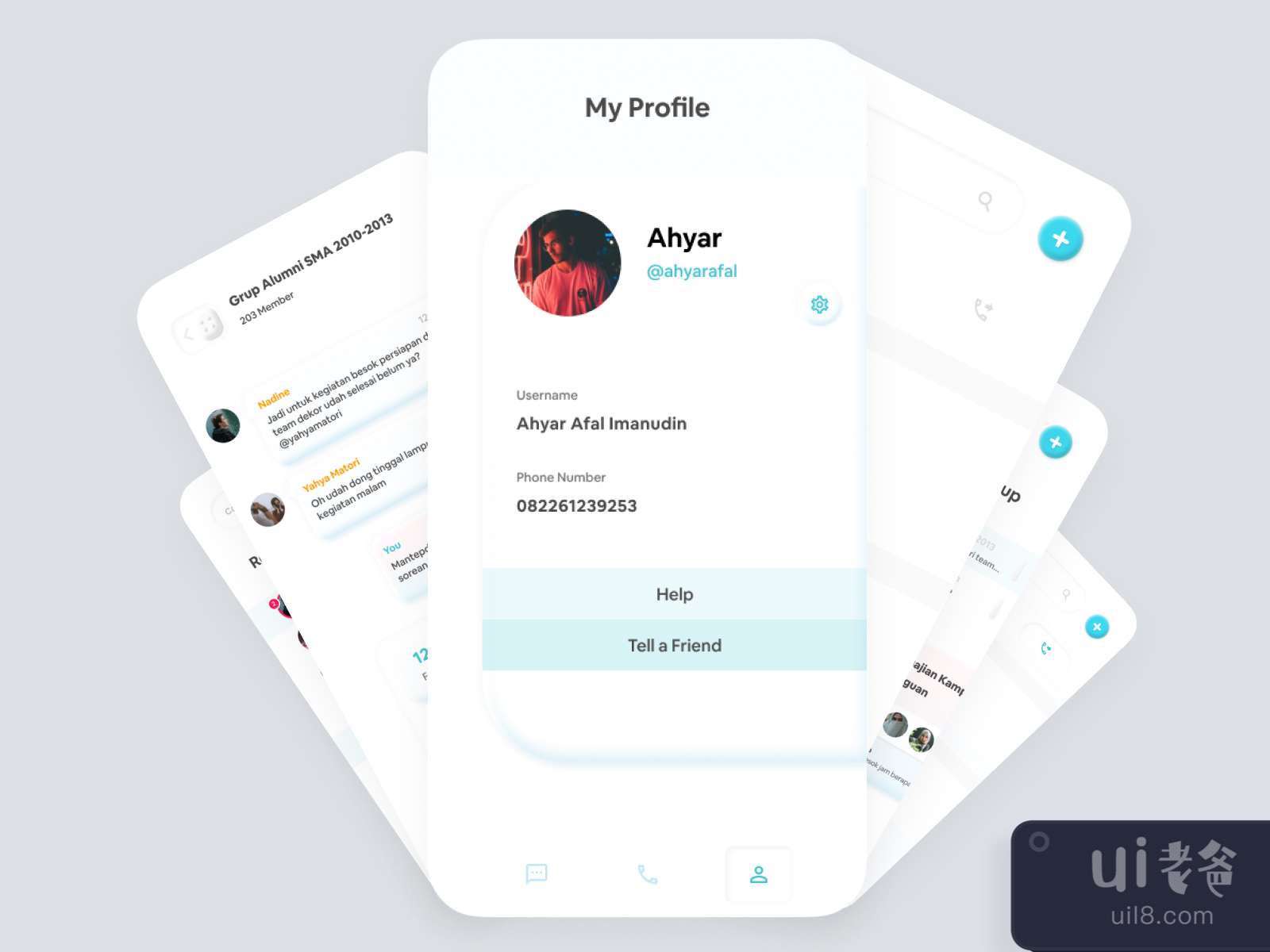 Roomies Chat App for Figma and Adobe XD No 2