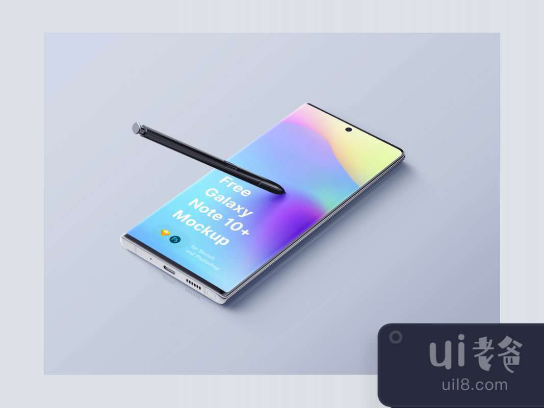 Samsung Galaxy Note 10 Plus Mockup for Figma and Adobe XD No 1