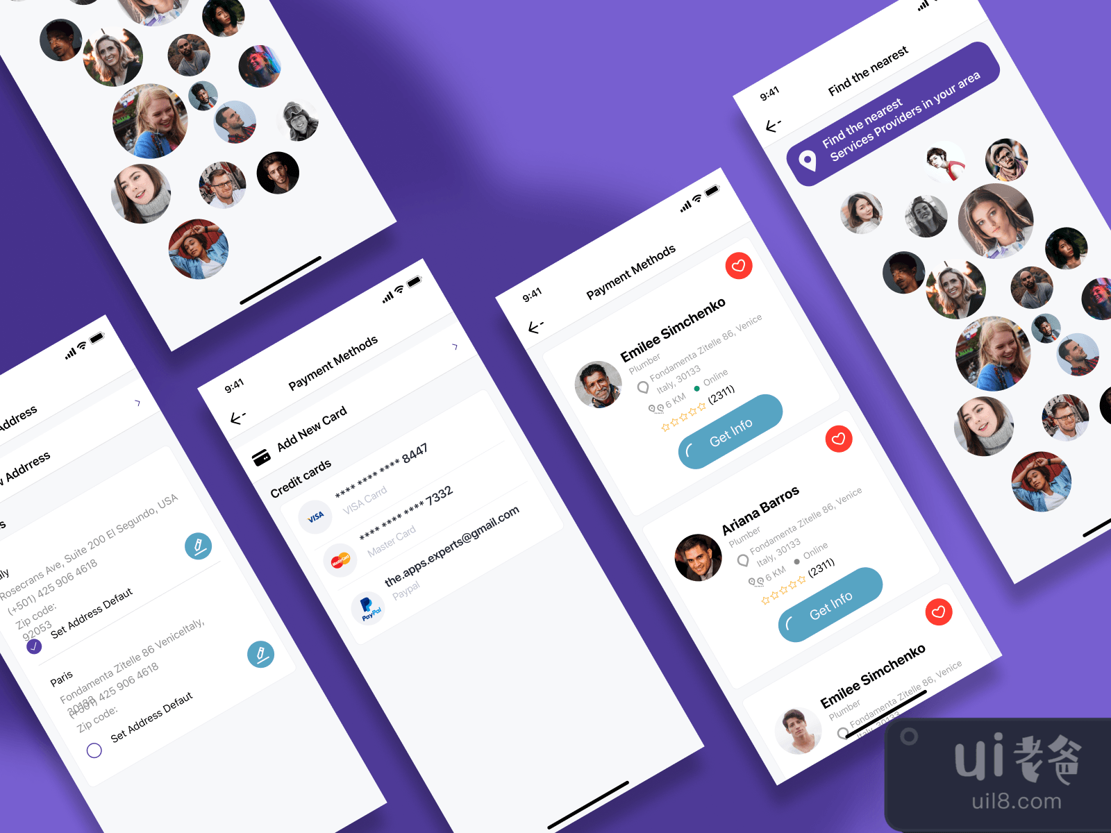 Services App UI Kit for Figma and Adobe XD No 4