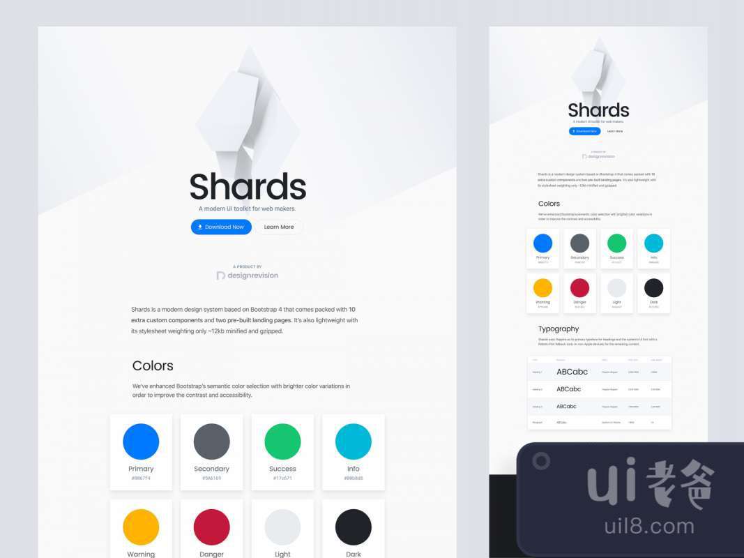 Shards UI Kit for Figma and Adobe XD No 1