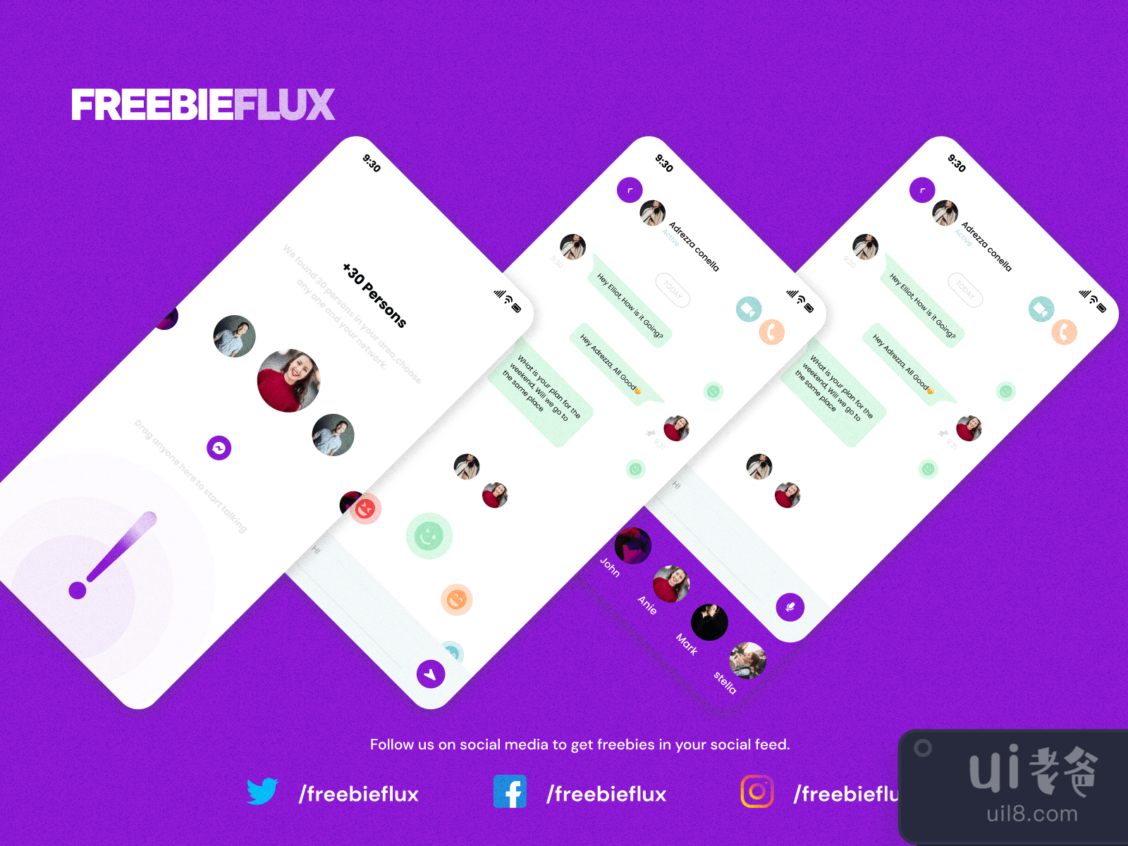 Simple Chat App for Figma and Adobe XD No 2