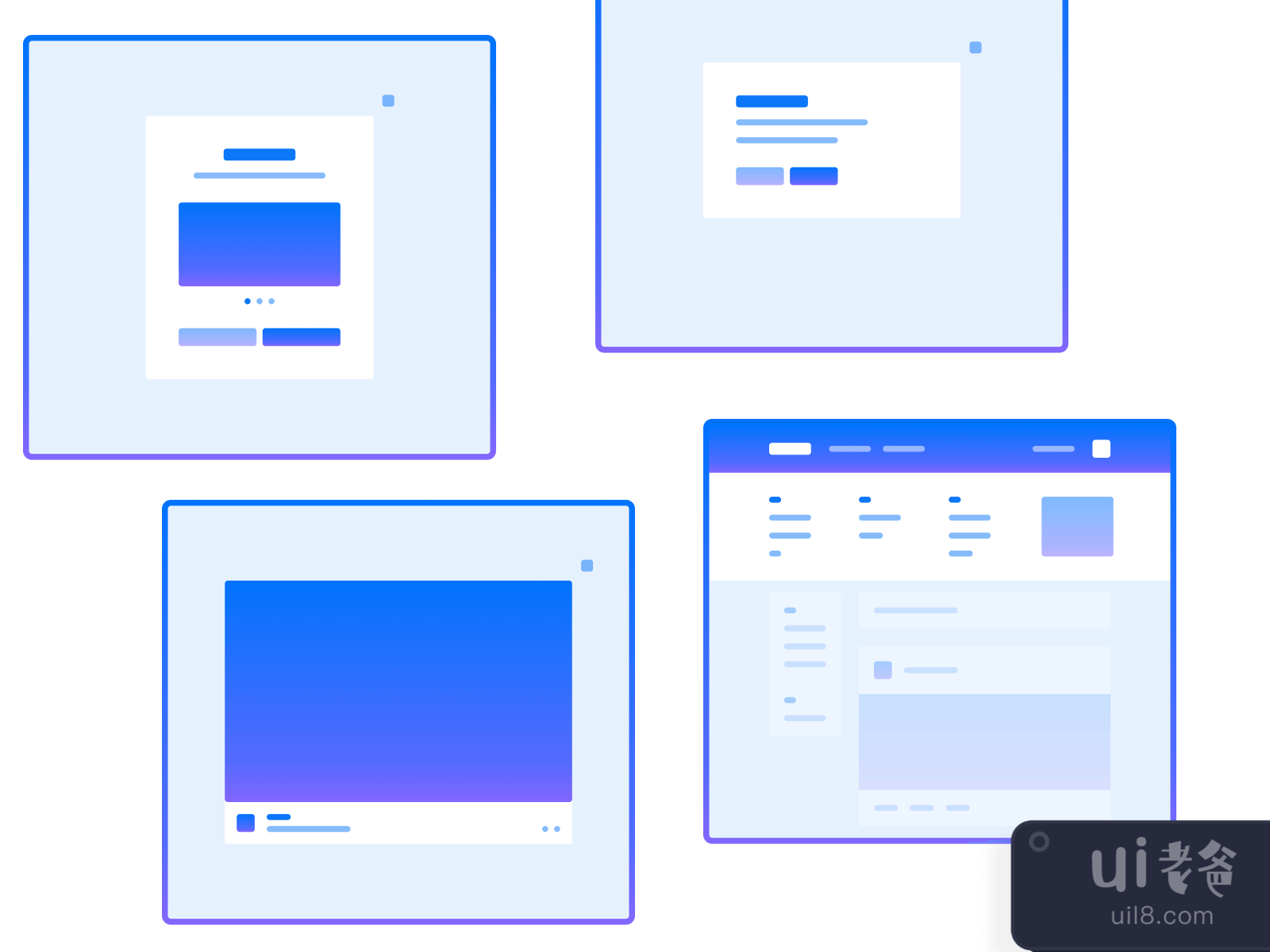 Simplified Wireframes for Figma and Adobe XD No 3