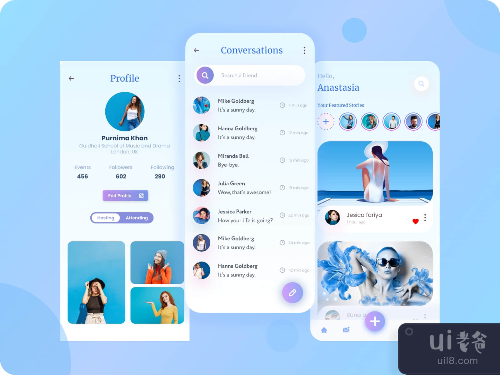 Snapchat App Redesign UI Kit for Figma and Adobe XD No 3