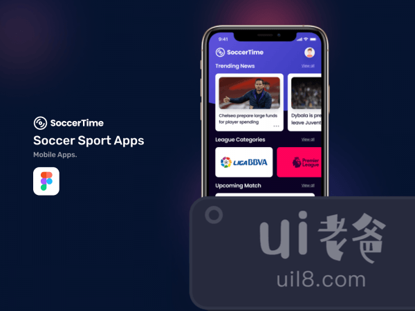 Soccer App for Figma and Adobe XD No 1