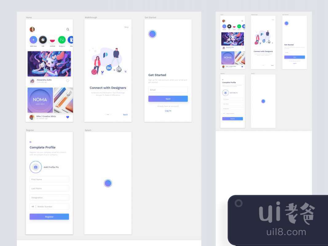 Social App for Designers for Figma and Adobe XD No 1