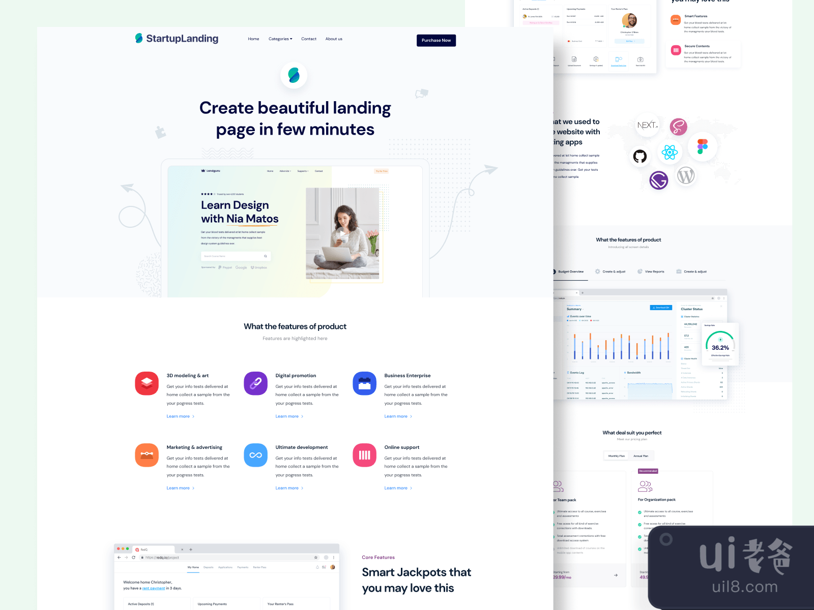 Startup Landing Page for Figma and Adobe XD No 3