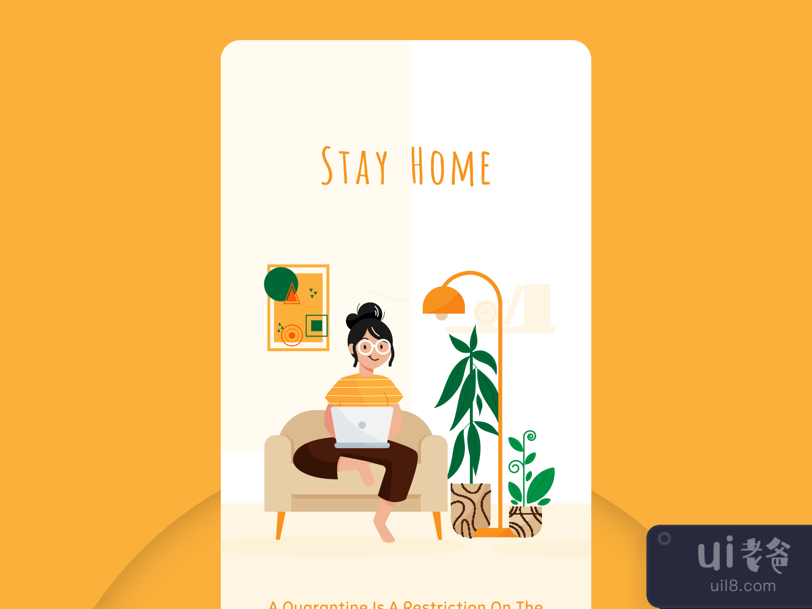Stay Home App for Figma and Adobe XD No 2