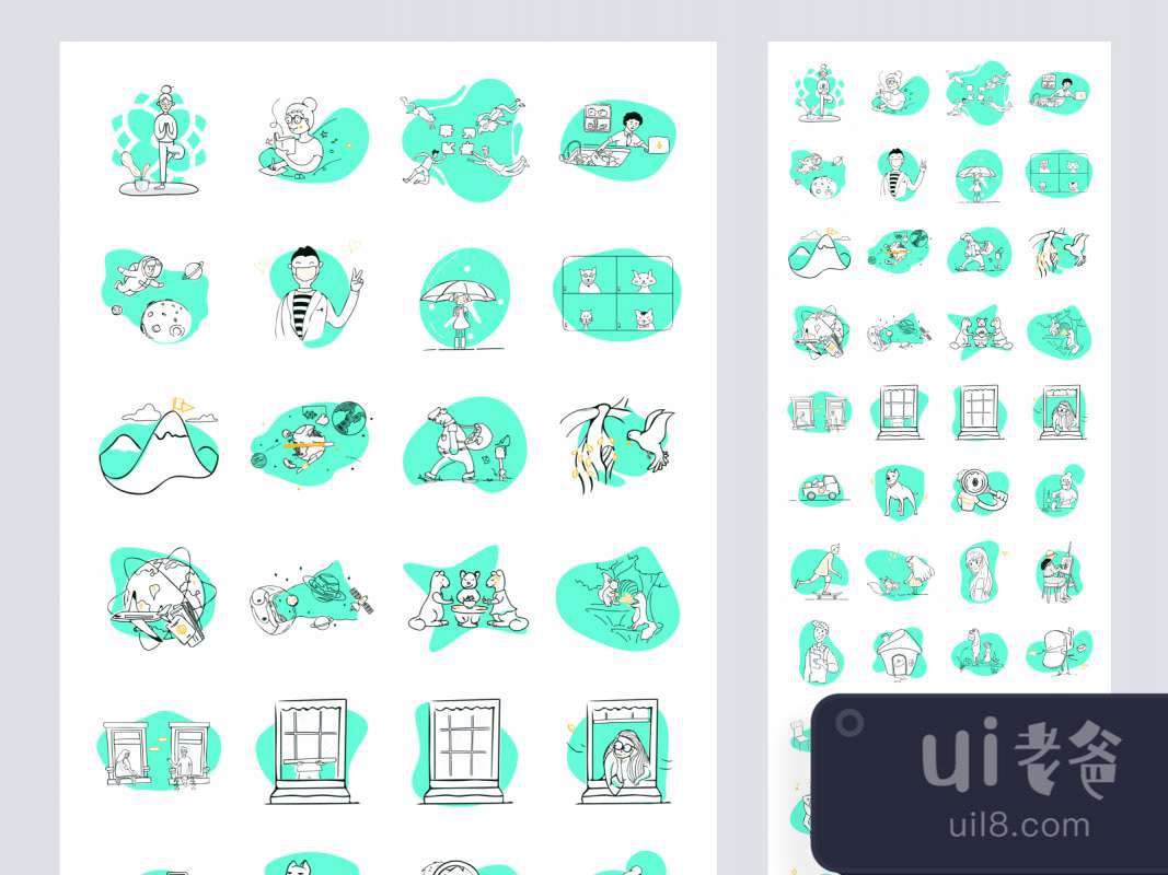 Surface - 75 Free Illustrations for Figma and Adobe XD No 1