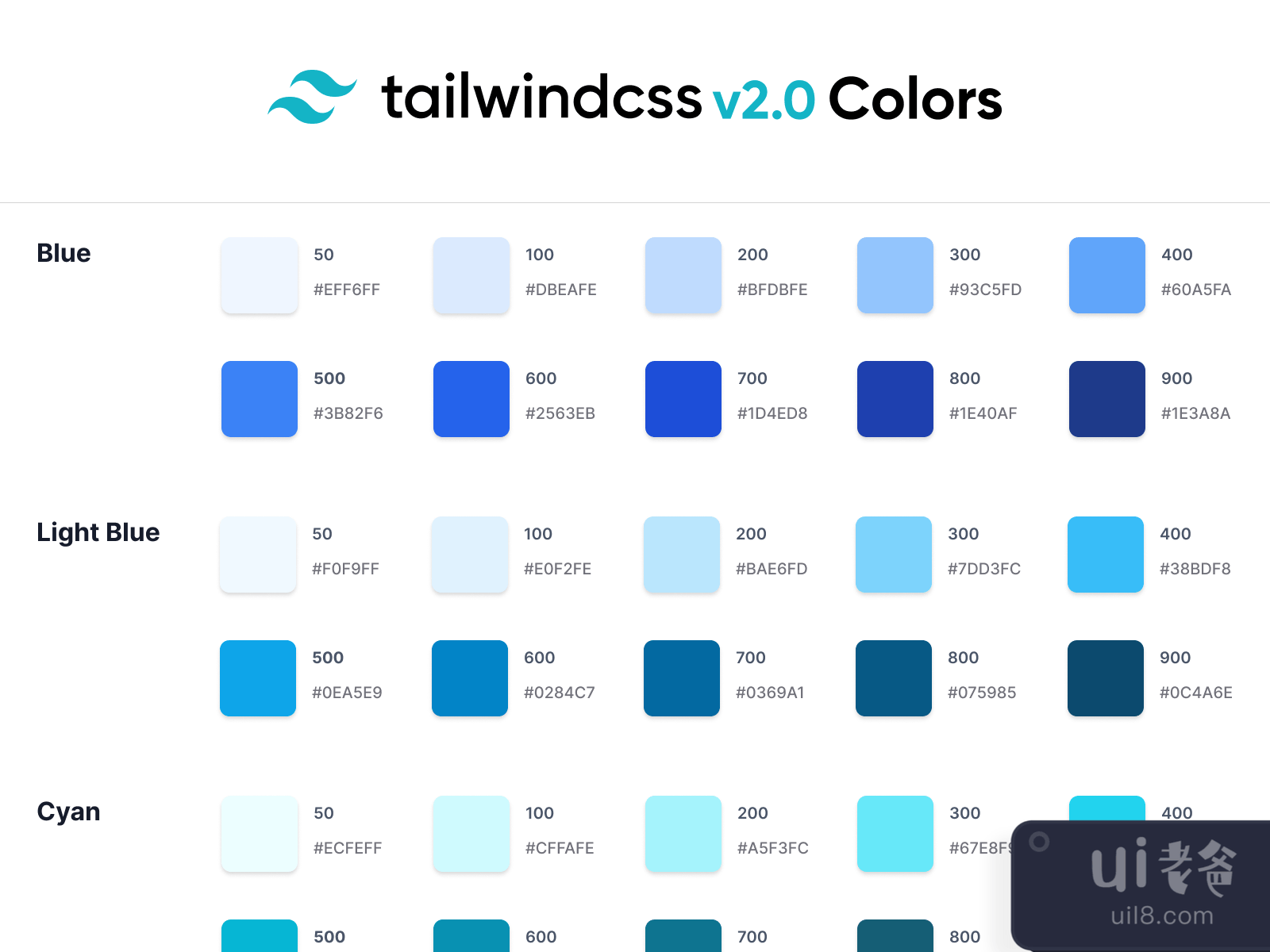 TailwindCSS Colors v2.0 for Figma and Adobe XD No 4