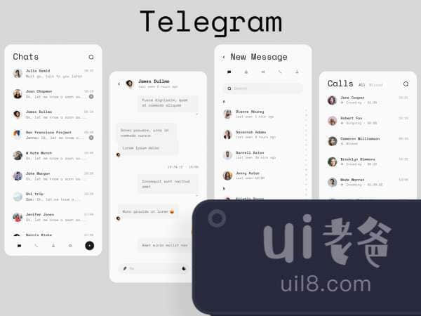 Telegram Redesign for Figma and Adobe XD No 1