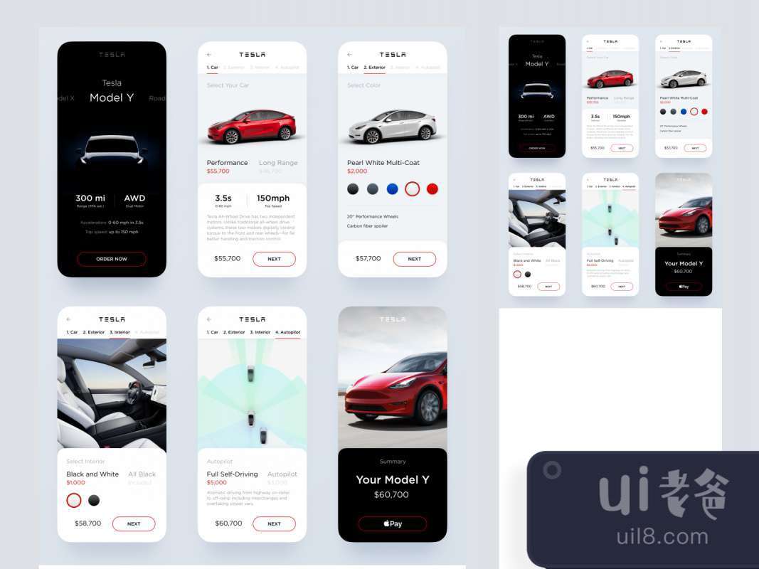 Tesla Model Y - Concept UI Kit for Figma for Figma and Adobe XD No 1