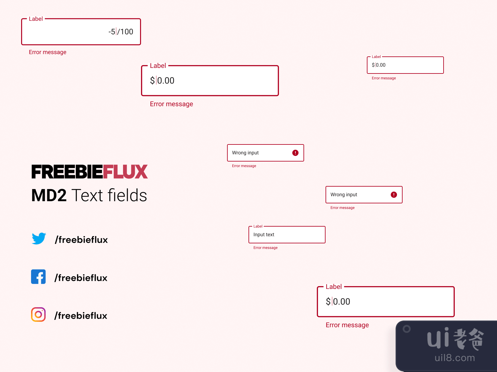 Text Fields UI Kit for Figma and Adobe XD No 2