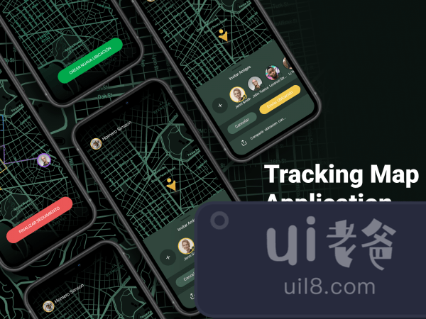 Tracking Map App for Figma and Adobe XD No 1