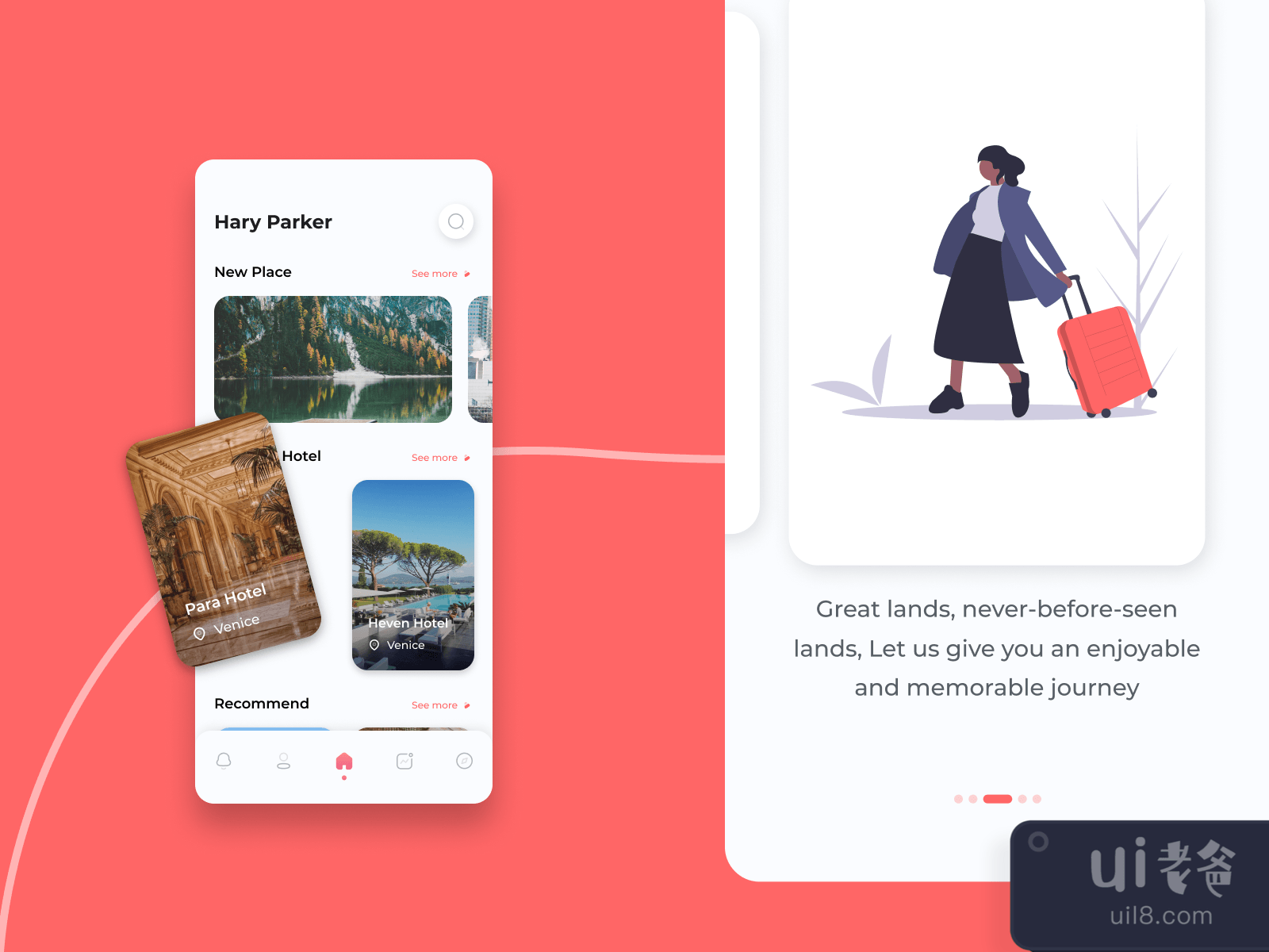 Travel Booking Mobile App for Figma and Adobe XD No 2