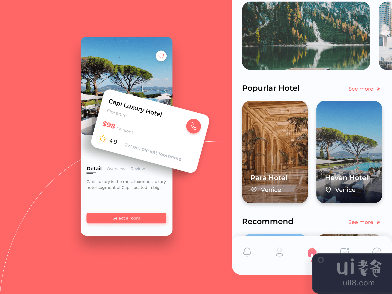 Travel Booking Mobile App for Figma and Adobe XD No 3