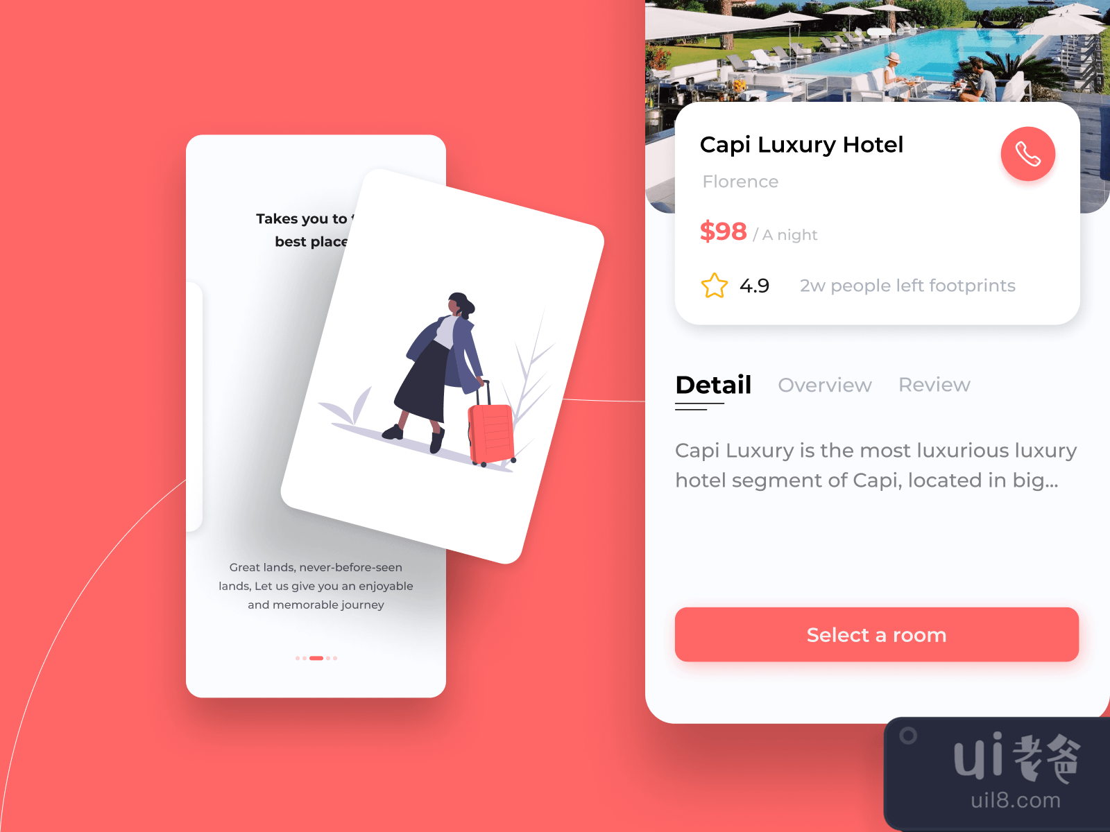 Travel Booking Mobile App for Figma and Adobe XD No 4