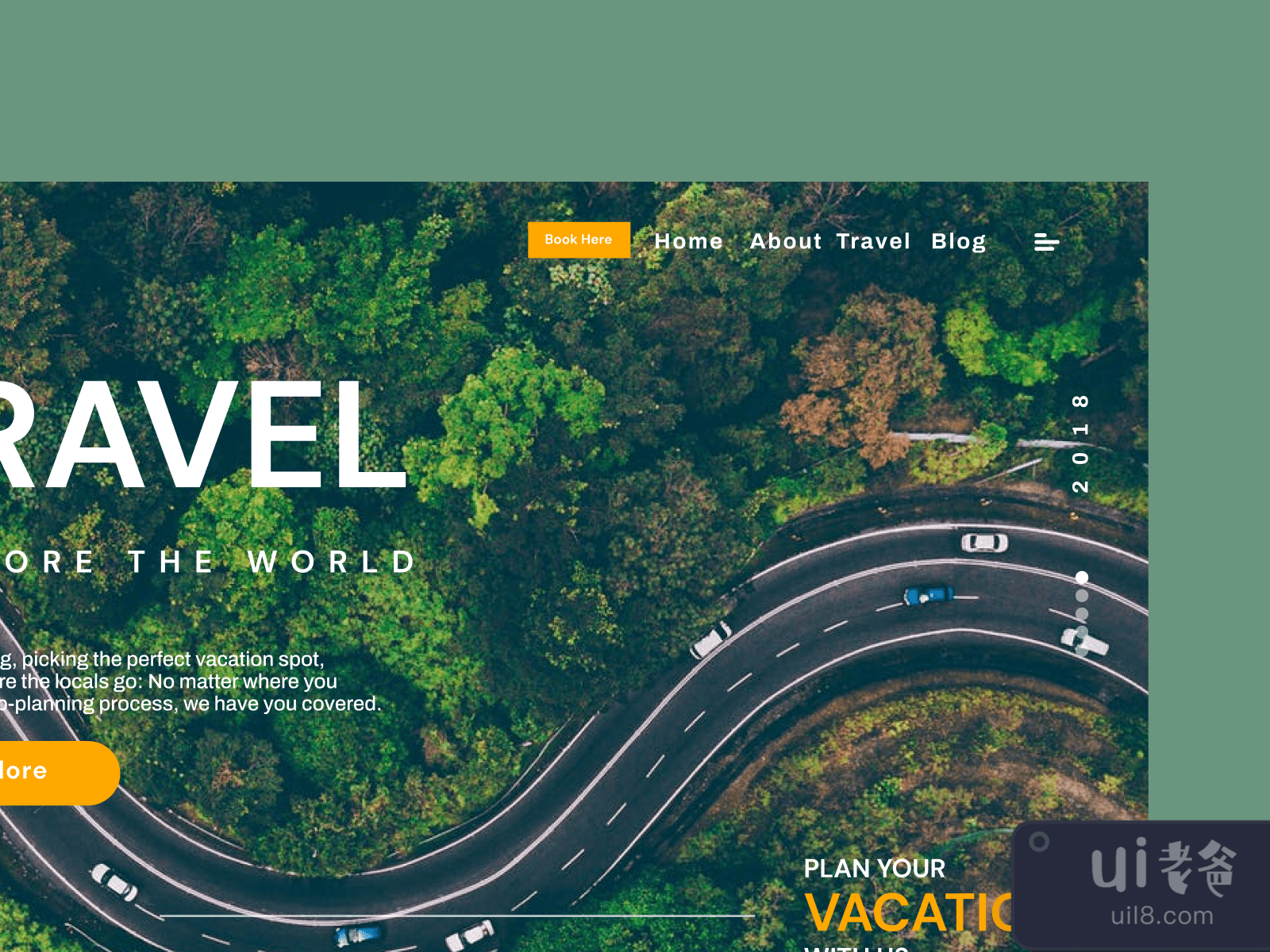 Travel Landing Page for Figma and Adobe XD No 3