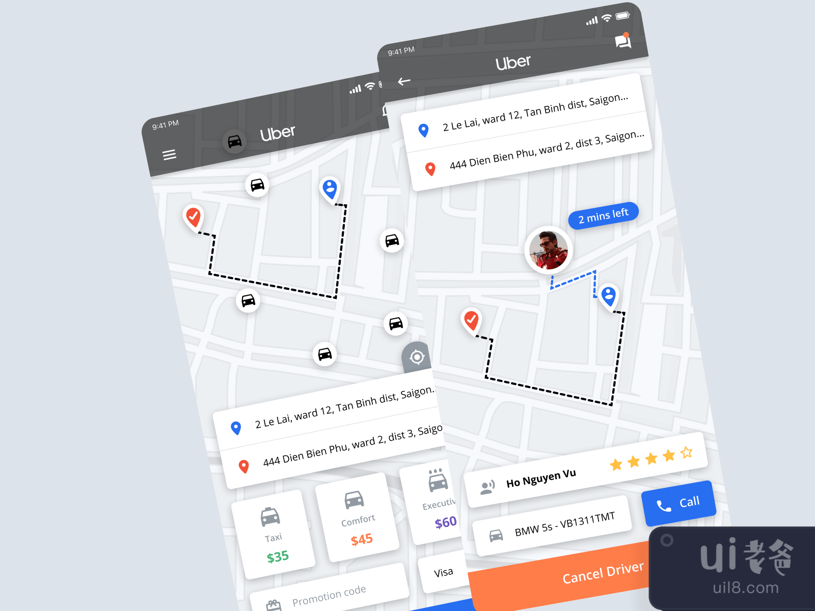 Uber Redesign App for Figma and Adobe XD No 2