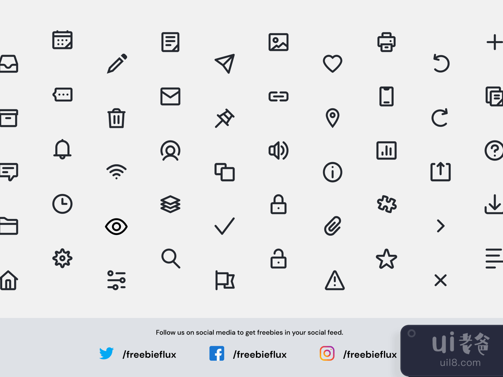 UI Primitive Icons for Figma and Adobe XD No 2