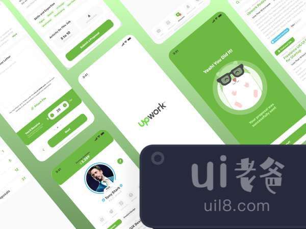 UpWork App Redesign for Figma and Adobe XD No 1