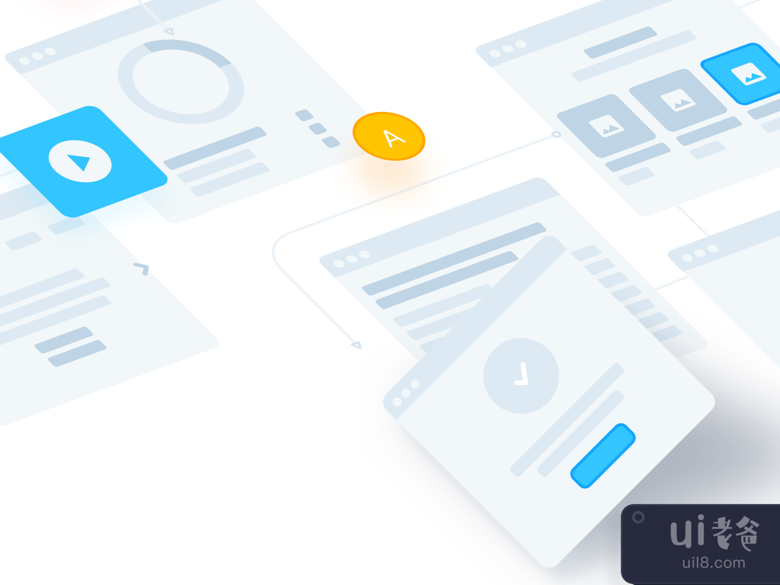 UX Flow Wireframes for Figma and Adobe XD No 4