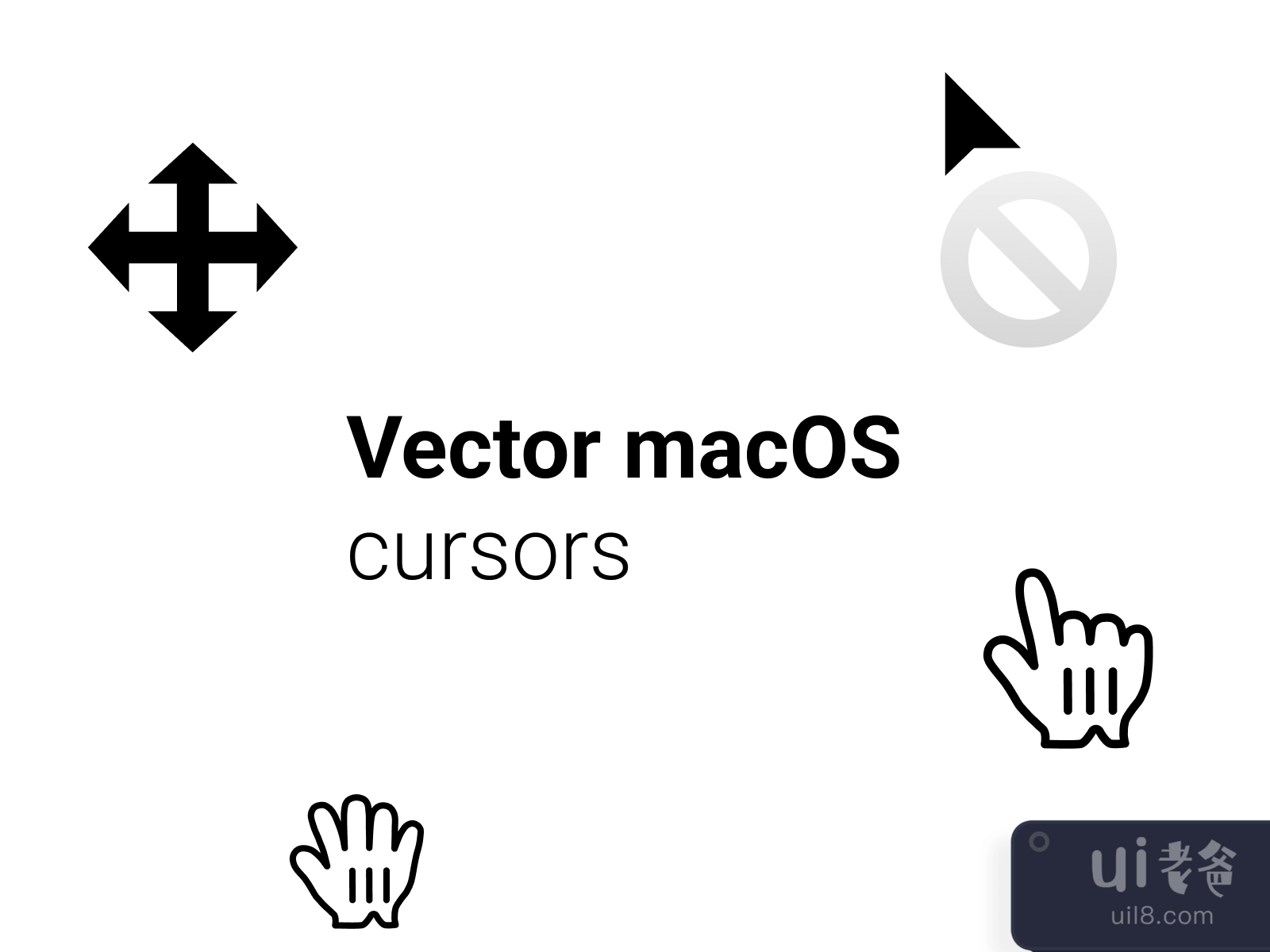 Vector macOS Cursors for Figma and Adobe XD No 3