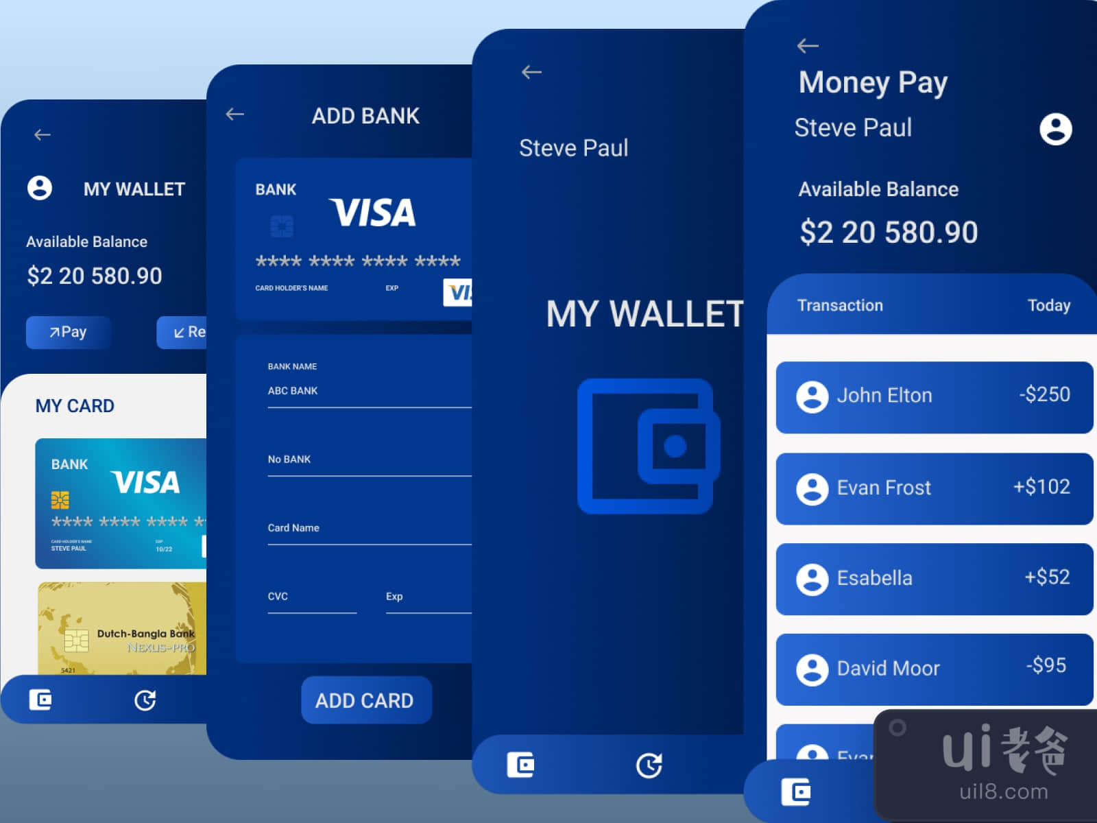 Wallet App for Figma and Adobe XD No 4
