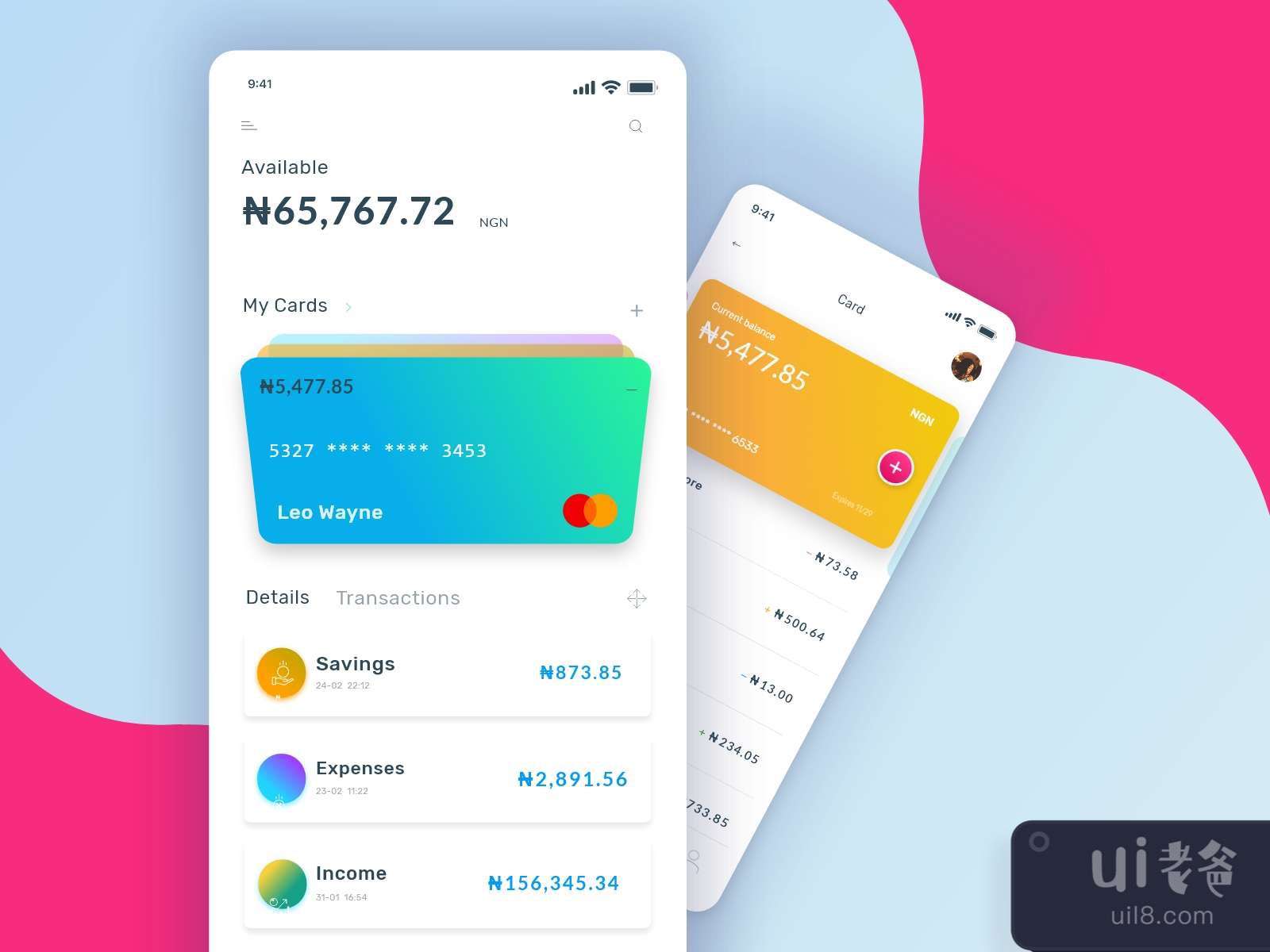 Wallet UI Concept App for Figma and Adobe XD No 3