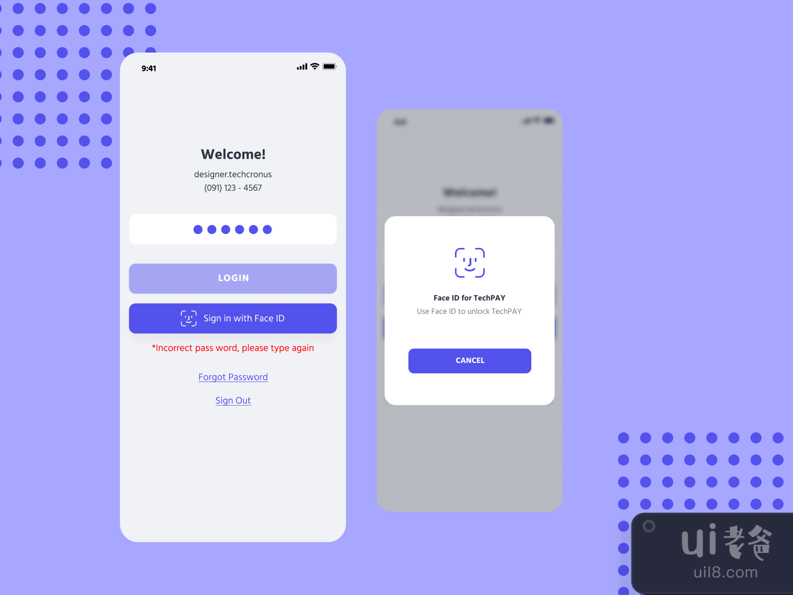 Wallet UI Kit for Figma and Adobe XD No 3