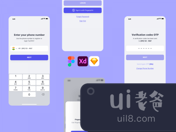 Wallet UI Kit for Figma and Adobe XD No 1