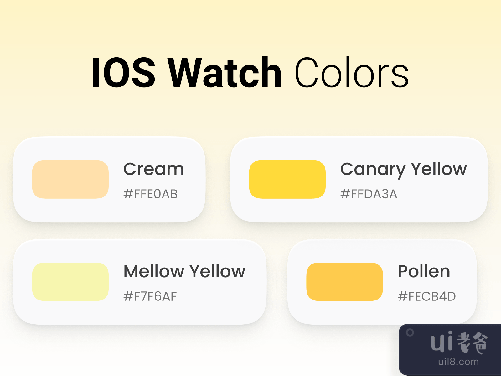 WatchOS Colors for Figma and Adobe XD No 3