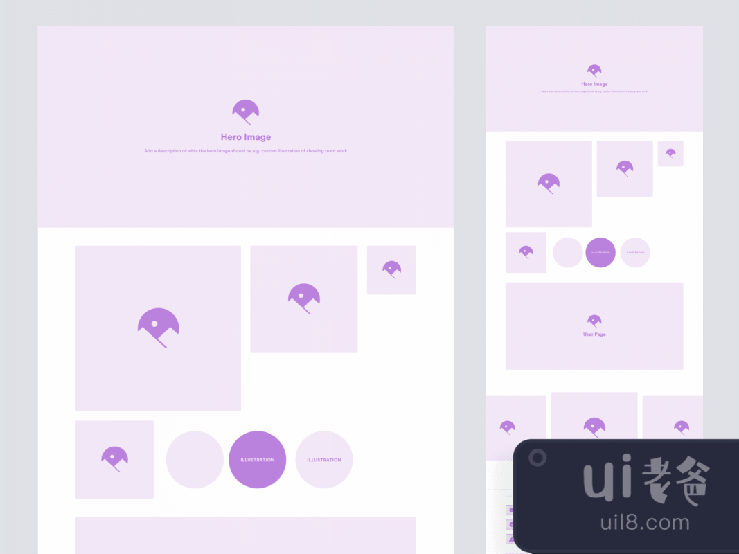 Website Wireframe Kit for Figma and Adobe XD No 1
