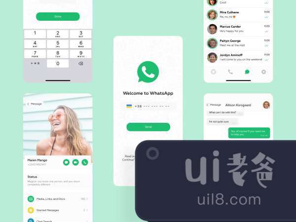 Whatsapp Redesign for Figma and Adobe XD No 1