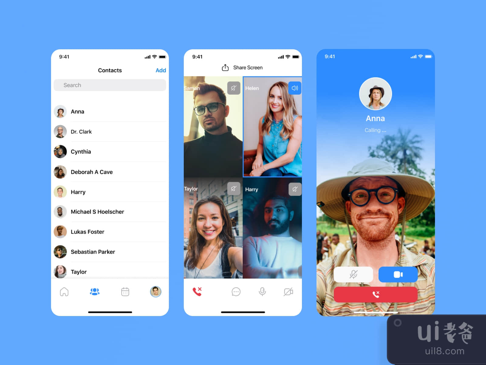 ZOOM Video Call App for Figma and Adobe XD No 3