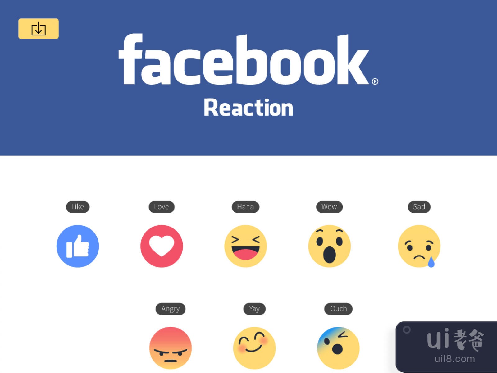 Facebook Emoji Reactions for Figma and Adobe XD No 1