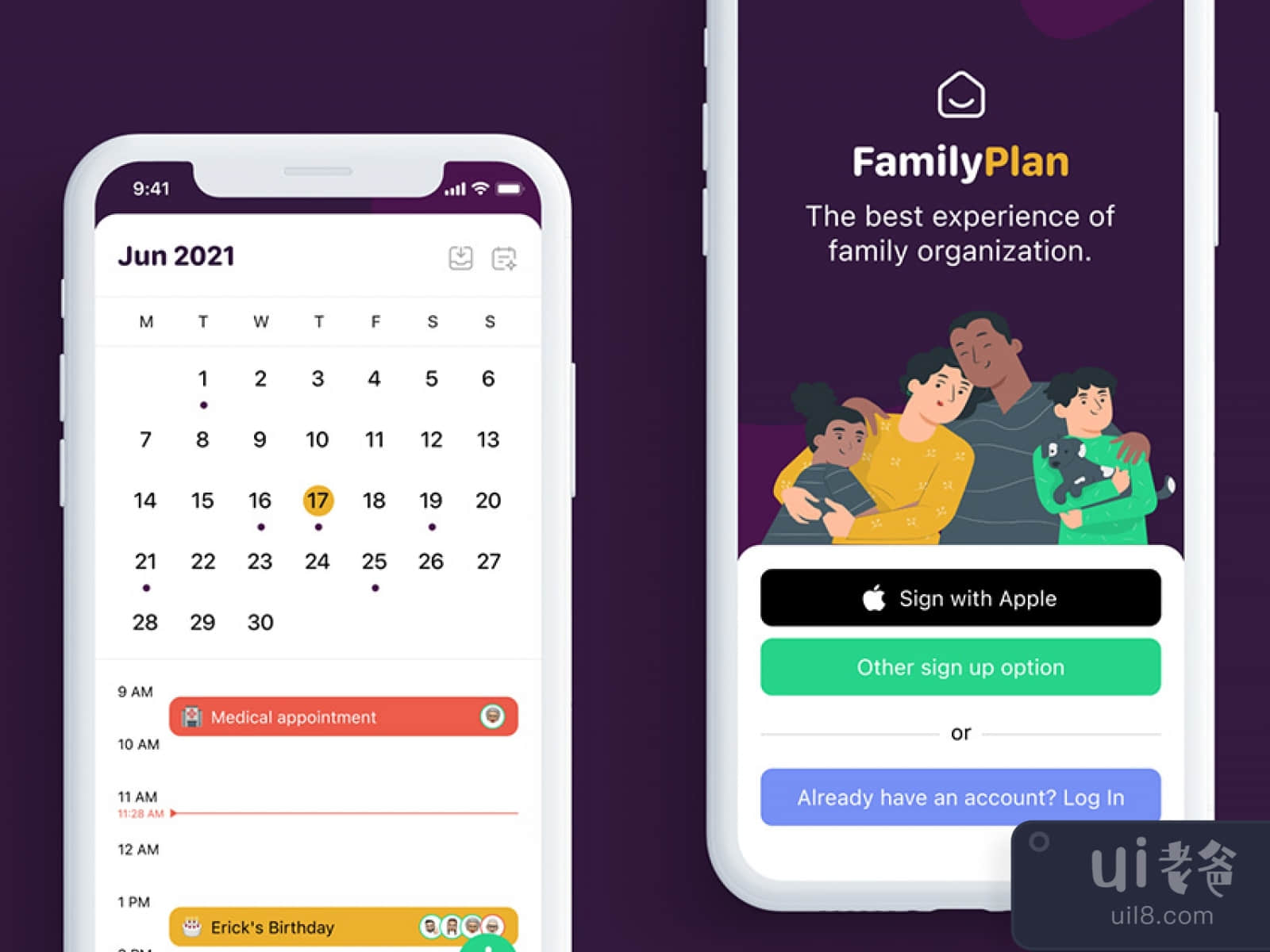 Family Sharing App for Figma and Adobe XD No 1